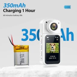 Mini Action Camera 64GB ,Thumb POV Portable Body Cam Wearable Video Recorder, Helmet Mount, Magnetic Sport DV for Cycling, Motorcycle ,Pet, Vlog - Thumbnail 3