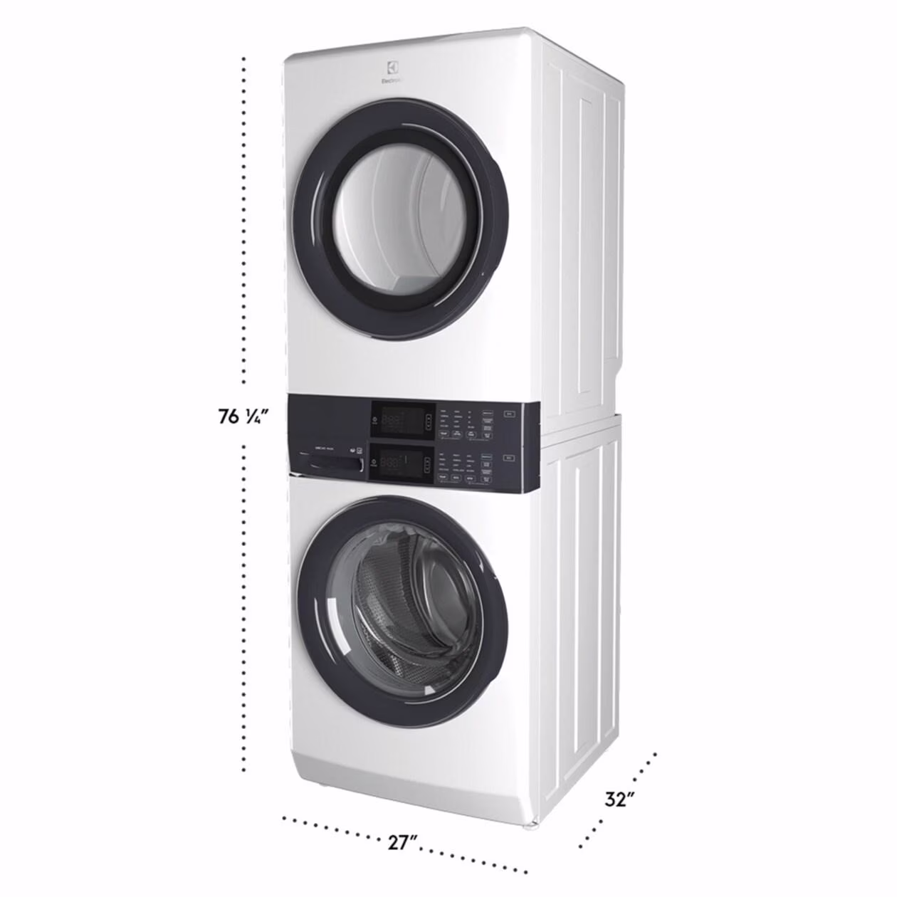 Electrolux 300 Series Electric Dryer Laundry Tower With Smartboost Technology, LuxCare Plus Wash System White ELTE7300AW - Thumbnail 6