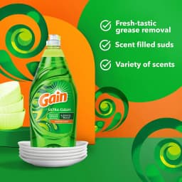 Gain Ultra Dishwashing Liquid Dish Soap, Original Scent, 38 fl oz - Thumbnail 3