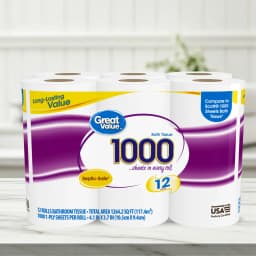 Great Value Toilet Paper, 1000 Sheets per Roll, 12 Rolls - Thumbnail 4
