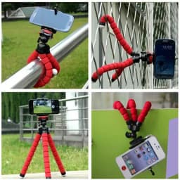 Flexible Phone Tripod Stand with 360° Ball Head, Non-Slip Legs, Universal Phone Mount, for Vlogging, Travel, Live Streaming, Black - Thumbnail 9