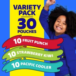 Capri Sun Flavored with Other Natural Flavor Juice Drink Blend, 30 Pouches, for School Lunches and On-the-Go Hydration, Fruit Punch, Strawberry Kiwi - Thumbnail 5