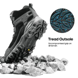 NORTIV 8 Men's Waterproof Hiking Boots Outdoor Mid Trekking Lightweight Mountaineering Shoes Paladin - Thumbnail 5