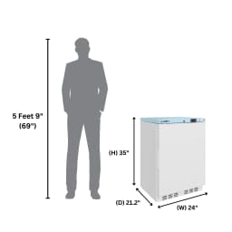 Conserv 3.9 Cu.Ft. Compact Commercial Pharmaceutical Refrigerator with WiFi, Temperature Alarm, 110V Corded, White - Thumbnail 9