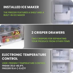 Conserv 30in RETRO Refrigerator 18cf Top Mount FACTORY INSTALLED ICE MAKER 110V - Thumbnail 13