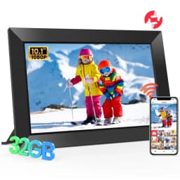 Frameo WiFi Digital Picture Frame, TEMASH 10.1" Digital Photo Frame 32G Memory with 1280*800 IPS Touchscreen, Auto Rotate, Gift for a Loved One! - Thumbnail 1