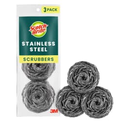 Scotch-Brite Stainless Steel Scrubbers, 3 Scrubbers - Thumbnail 1