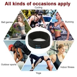KNACK- Waterproof Bluetooth 5.0 Earbuds Sleep Wireless Headphones Headband Headsets Usa - Thumbnail 6