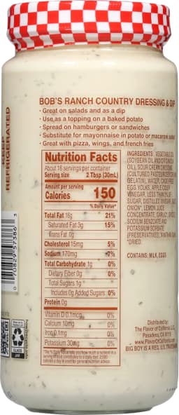 Bob's Ranch Country Salad Dressing & Dip 16 fl oz - Thumbnail 4