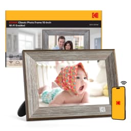Kodak 10.1-inch Digital Photo Frame, Touchscreen, 32GB, Wi-Fi, Solid Wood, Gray - Thumbnail 1