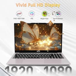 15.6 inch Laptop Computer Windows 11, with Intel N100 Processor, FHD IPS (1920x1080),16GB RAM 256 SSD（Rose Gold） - Thumbnail 2