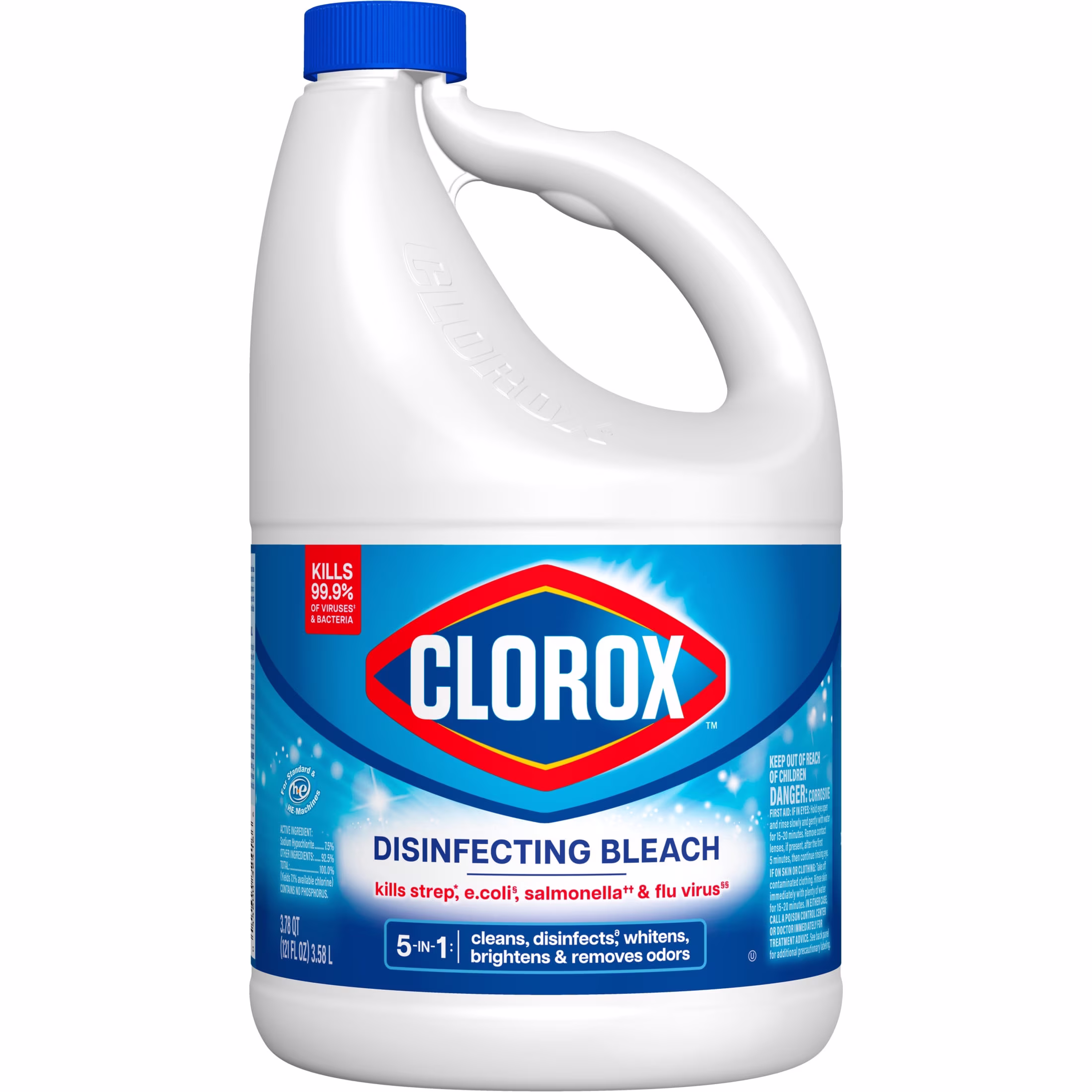 Clorox Disinfecting Liquid Bleach Cleaner, Regular Scent, 121 fl oz - Thumbnail 2