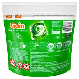 Gain Flings Laundry Detergent Soap Pacs, 4-in-1 Oxi Boost and Febreze, Moonlight Breeze Scent, 12 Count - Thumbnail 15