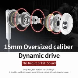 RHEA- Kimwood Wired Earbuds Professional Sound Quality Ergonomic Design Hd Microphone - Thumbnail 3