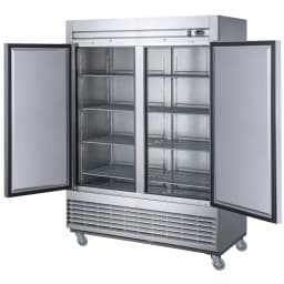 NSF 54'' Reach In Refrigerator 42 Cu.ft. Commercial 2-Door Upright Refrigerator in Stainless Steel - Thumbnail 6