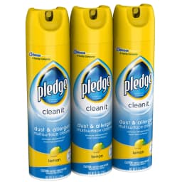 Pledge Clean It Dust & Allergen Multisurface Cleaner Spray, Lemon Scent, 9.7 oz, 3 Count - Thumbnail 9