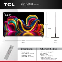 TCL 85” Class X11L Series QLED SQD-Mini LED Smart Google TV (NEW 2026) - Deep Color System with Super QLED - Thumbnail 2