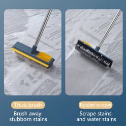 Keyohome 2 in 1 Floor Scrub Brush with Long Handle, 44.5" Floor Brush Scrubber for Cleaning Shower Bathroom Kitchen Tub - Thumbnail 5