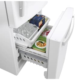 GE GDE21EGKWW 21 Cu. Ft. White Bottom Freezer Refrigerator - Thumbnail 3