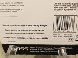 RHEA- Koss Lightweight Ur5 Headphones Silver And Black Stereo Portable - Thumbnail 6