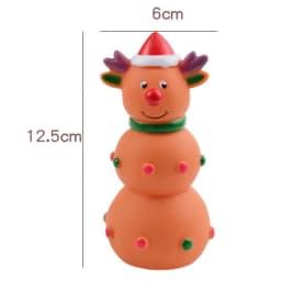 Christmas Dog Squeaky Chew Toy ,Christmas Tree, Santa Claus, Elk, For Small Medium Dogs Interactive Fetch And Play Training - Thumbnail 2