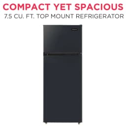 Frigidaire 7.5 Cu. ft Top Freezer Refrigerator, Compact Fridge for Apartment, Kitchen, Office, Garage, Black - Thumbnail 2