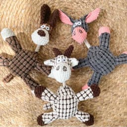 Dog Toy Durable Stuffed Animal Chew Toy With Squeak Cute Dog Toy For Small To Medium Dogs Dog Rope for Large Dogs Christmas Dog Squeaky - Thumbnail 6