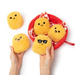 Emotional Support Pals Nuggets, 5 Chicken Nugget Plush Toys with Carrying Basket, Back to School Desk Accessories - Thumbnail 8