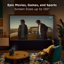 TCL C1 GTV Portable Projector with Google TV (New) - Native 1080P, Built-in Gimbal, Wi-Fi and Bluetooth, 30 - Thumbnail 5