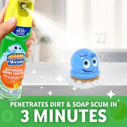 Scrubbing Bubbles Disinfectant Bathroom Shower & Tub Cleaner Grime Fighter Aerosol Spray, Citrus, 20 oz - Thumbnail 5