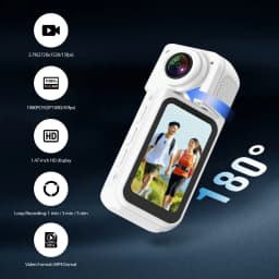 Mini Action Camera 64GB ,Thumb POV Portable Body Cam Wearable Video Recorder, Helmet Mount, Magnetic Sport DV for Cycling, Motorcycle ,Pet, Vlog - Thumbnail 4