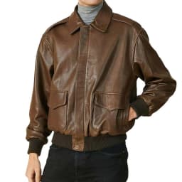 Men Fashion Bomber Brown 100% Genuine Lambskin Leather Lightweight Soft Satin lining Jackets for Men - S Size - Thumbnail 1