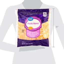 Great Value Fiesta Cheese Finely Shredded Blend, 32 oz Bag - Thumbnail 8