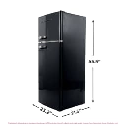 Frigidaire 7.5 Cu Ft. Retro Refrigerator, Top Mount Compact Fridge, Black - Thumbnail 5
