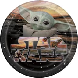 Unique Mandalorian The Child Round Dinner Plates-8 Pcs, 9", Multicolor - Thumbnail 1
