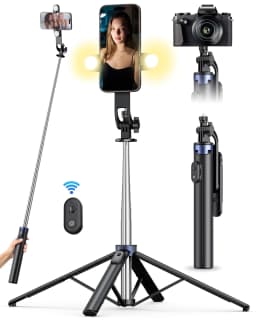 FrSara 71" Extendable Phone Tripod & Selfie Stick - Portable Stand for iPhone/Android, Selfie/Video Recording/Vlog - Thumbnail 1