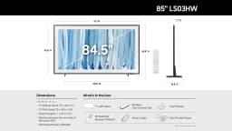 Samsung 85” Class The Frame Pro Series Neo QLED 4K Samsung Vision AI Smart TV Smart Tizen TV 2026 - QN85LS03HWFXZA - Thumbnail 10