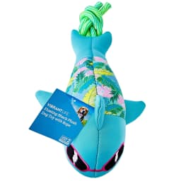 Vibrant Life Summer Floating Shark Plush Dog Toy with Rope, Chew Level 2 - Thumbnail 8