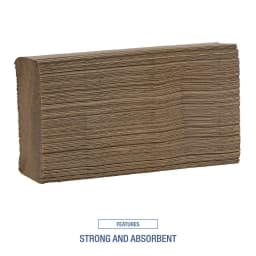 Boardwalk Multifold Commercial Paper Towels, Natural, 250 Towels/Pack, 16 Packs/Carton, 9 x 9.45 inches - Thumbnail 5