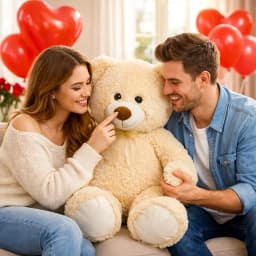 HollyHOME 36 Inch Giant Teddy Bear Big Plush Stuffed Animal Soft Cuddly Toy Gift for Girlfriend Kids Valentine's Day Beige - Thumbnail 9