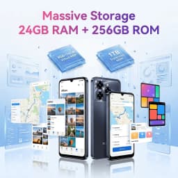 Unlocked Cell Phone 5G Smartphone Oukitel C6 24gb(8+16expansion)+256gb 5150mah Battery 50mp+5mp Mobile Phone for Urban Elites Daily Use - Thumbnail 4
