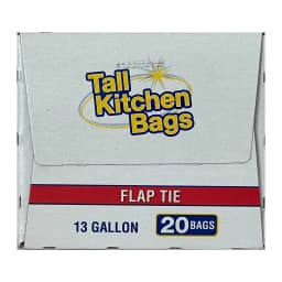 Top Job Basic Kitchen Trash Bags, 13 Gallon, 20 Bags (Flap Tie) - Thumbnail 4