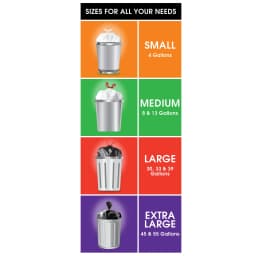 Great Value Tall Kitchen Trash Bags, 13 gal, Drawstring, Unscented, 40 Bags - Thumbnail 5