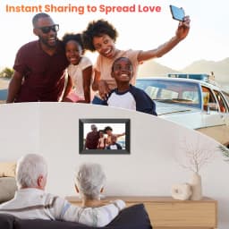 GIROOL Digital Picture Frame, WiFi Digital Frame with 10.1" IPS Touch Screen, Electronic Photo Frames Built-in 32GB Memory, Share Instant Photo - Thumbnail 8