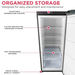 Frigidaire 10.0 Cu Ft Upright Convertible Refrigerator Freezer, Platinum Garage Ready Fridge or Freezer for Home, Kitchen, Basement, Office - Thumbnail 4
