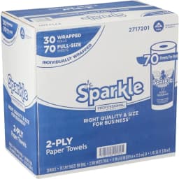 Sparkle Ps Premium Roll Towel - 2 Ply - 70 Sheets/roll - 30 / Carton - White (2717201CT) - Thumbnail 4