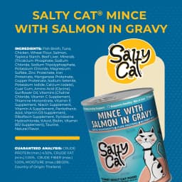 (6 pack) Salty Cat Minced Salmon Flavor in Gravy Wet Cat Food, 13 oz Can - Thumbnail 8
