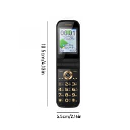 Hmsavn Flip Phone Large Font Large Screen Senior Cell Phone Cell Phone Long Standby SIM Standby Electronics - Thumbnail 2