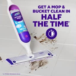 Swiffer Power Mop Refill Solution, Tile, Vinyl, Laminate, Wood, Floor Cleaner, Fresh, 50.6oz - Thumbnail 4