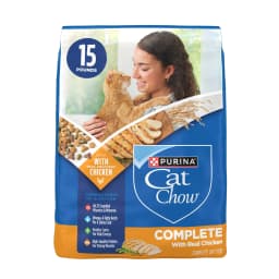 Purina Cat Chow Complete High Protein Dry Cat Food with Real Chicken, 15 lb Bag - Thumbnail 1